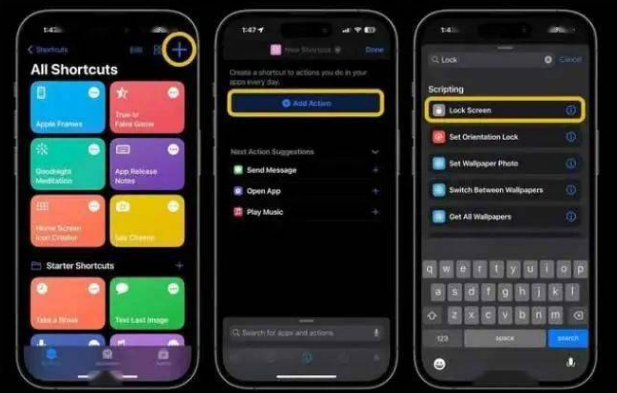 澄城苹果14锁屏维修店分享iPhone14升级iOS16.4后如何创建锁屏快捷方式 