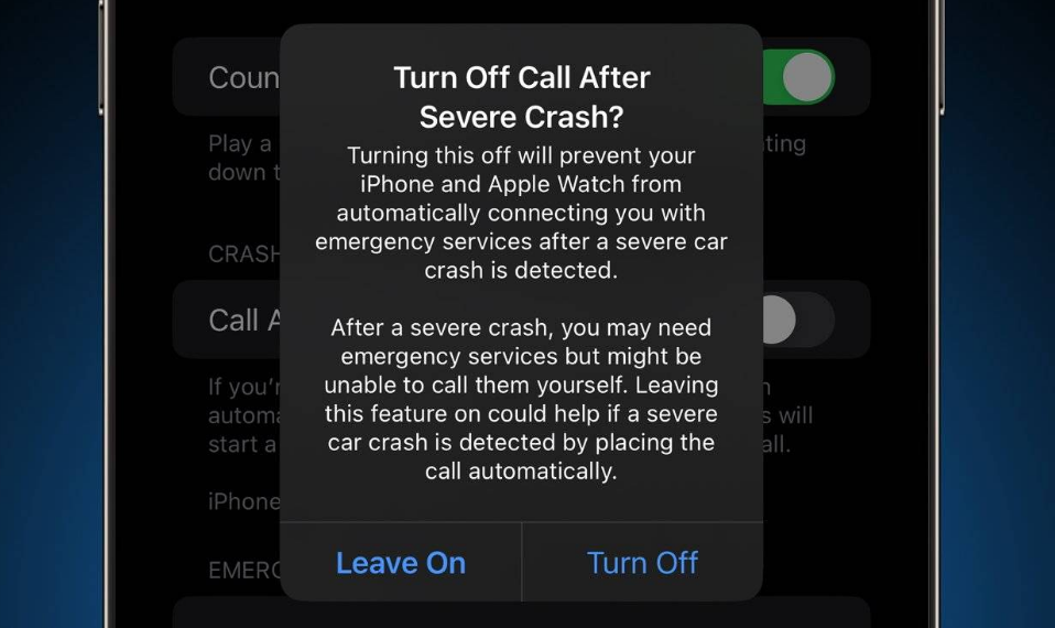 澄城苹果14维修分享 iPhone 14 和 Apple Watch 上关闭崩溃检测 